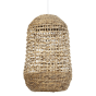 Tripoli hanglamp Ø37.5x58 cm rotan naturel/wit van het woonmerk Light & Living