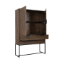 Meave kast 120x40x180 cm hout mat donkerbruin van het woonmerk Light&Living