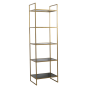 Mariki kast 55x40x180 cm smoke glas/goud van het woonmerk Light&Living