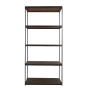 Chisa kast open 97x42x202 cm bruin/zwart van het woonmerk Light&Living