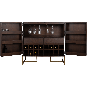 Class wandkast 50x100x100 cm bruin/goud