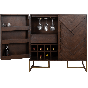 Class wandkast 50x100x100 cm bruin/goud