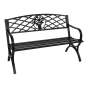 Tuinbank Oxford zwart 127 cm - zwart