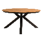 Arezzo tuintafel rond polywood teaklook 120 cm