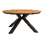 Arezzo tuintafel rond polywood teaklook 120 cm