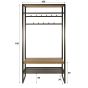 Odell garderobe 100 cm - bruin