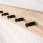 Bruno kapstok 6 haken keramiek - beige