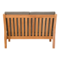 Teak loungebank teak 124cm + kussen