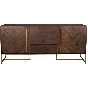 Class dressoir hoog MDF 45x180x80 cm bruin/goud van het woonmerk Dutchbone
