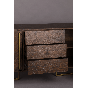 Class dressoir hoog MDF 45x180x80 cm bruin/goud