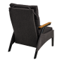 Loungestoel Florence Tessile - zwart