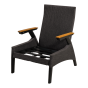 Loungestoel Florence Tessile - zwart