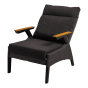 Loungestoel Florence Tessile - zwart