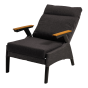 Loungestoel Florence Tessile - zwart