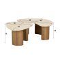 Ingram salontafel set van 2 organisch keramiek - naturel