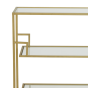 Sutera sidetable 120x35x80 cm glas helder/goud van het woonmerk Light&Living