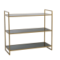 Mariki kast 100x40x90 cm smoke glas/goud van het woonmerk Light&Living