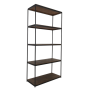 Chisa kast open 97x42x202 cm bruin/zwart van het woonmerk Light&Living