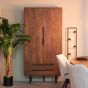 Rio wandkast 2-deurs 100 cm mangohout espresso