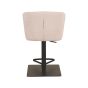 Wave barkruk verstelbaar 84,5 - 109,5 cm stof - naturel