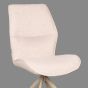 Comfy eetkamerstoel bouclé naturel - taupe onderstel