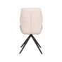 Comfy eetkamerstoel bouclé naturel - zwart onderstel