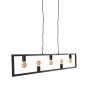 Quadrato hanglamp 135x10x130 cm metaal zwart