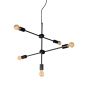 Stilo hanglamp 5L 70x70x70 cm zwart
