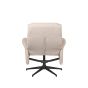 Bergen draaibare fauteuil bouclé - naturel + hocker