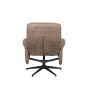 Bergen fauteuil mirco suede + hocker - taupe