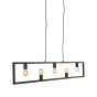 Quadrato hanglamp 135x10x130 cm metaal zwart