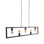 Quadrato hanglamp 135x10x130 cm metaal zwart