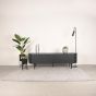 Oliva tv-meubel eiken 180x47x55 cm - zwart