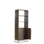 Lilian stellingkast 75x40x200 cm - donkerbruin
