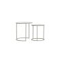 Talca bijzettafel set van 2 - rib glas/crème