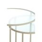 Talca bijzettafel set van 2 - rib glas/crème