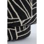 Davone poef Ø40x44 cm - zwart/wit