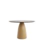 Palmira eettafel ø120x76 cm hout - bruin+mat beige