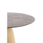 Palmira eettafel ø120x76 cm hout - bruin+mat beige