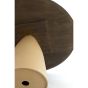 Palmira eettafel ø120x76 cm hout - bruin+mat beige