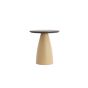 Ocana bijzettafel ø45x50 cm hout - bruin+mat beige