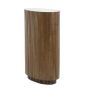 Dumosi zuil 60x35x100 cm hout - donkerbruin