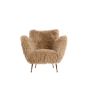 Olyssa fauteuil furry - beige+brons