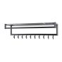 Weiss kapstok 10 haaks roede-hoedenplank -  zwart/bruin - OUTLET B