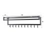 Weiss kapstok 10 haaks roede-hoedenplank -  zwart/bruin - OUTLET B