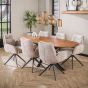 Estes eettafel 215 cm ovale massief mango - zand