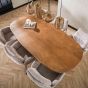 Estes eettafel 215 cm ovale massief mango - zand
