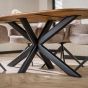Estes eettafel 215 cm ovale massief mango - zand