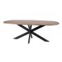 Estes eettafel 215 cm ovale massief mango - zand