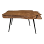 Haro rechthoekige eettafel 80x50x43 teakhout naturel